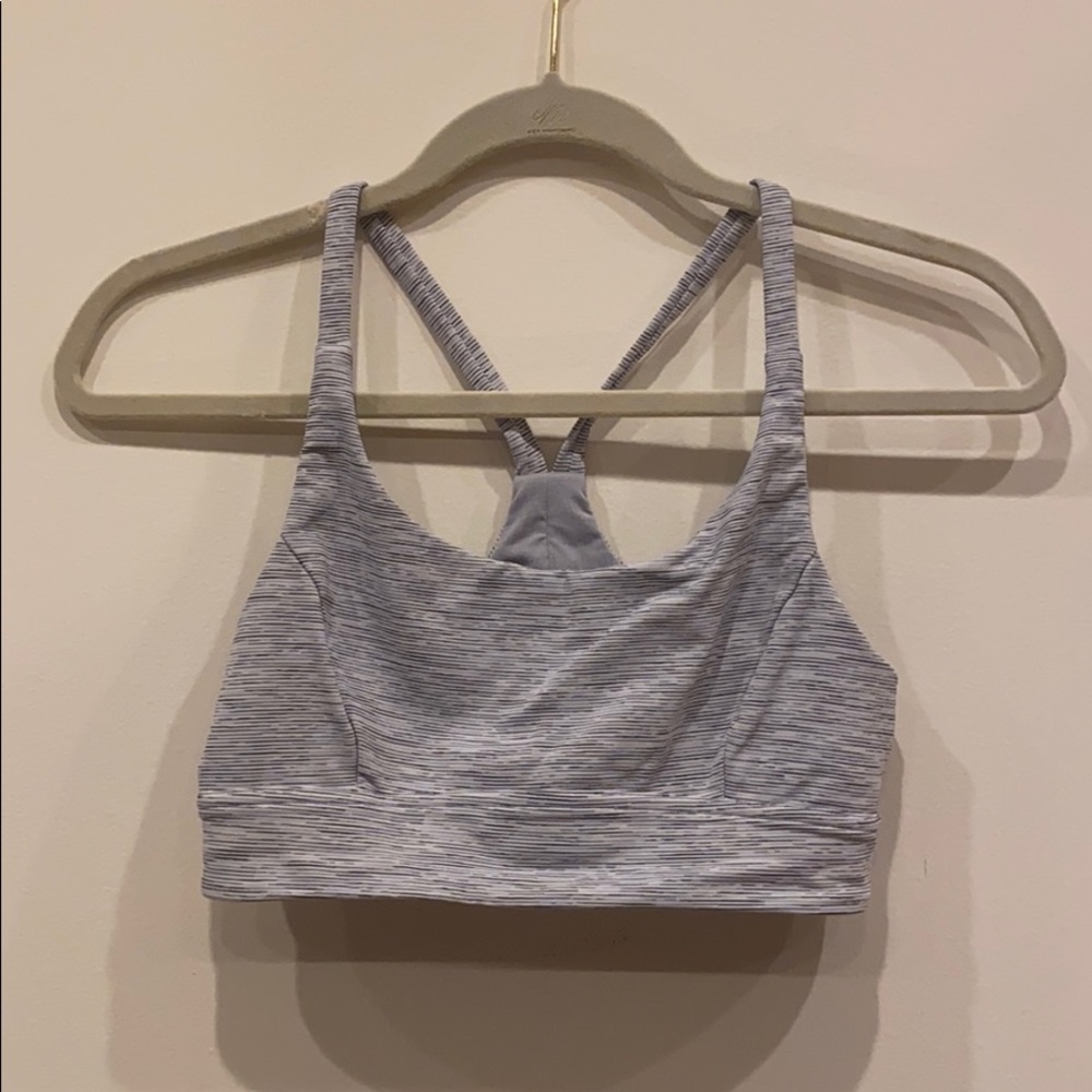 Lululemon racerback sports bra with sheer panel